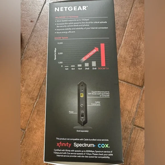 NETGEAR CM1000-100NAS DOCSIS 3.1 Gigabit Cable Modem